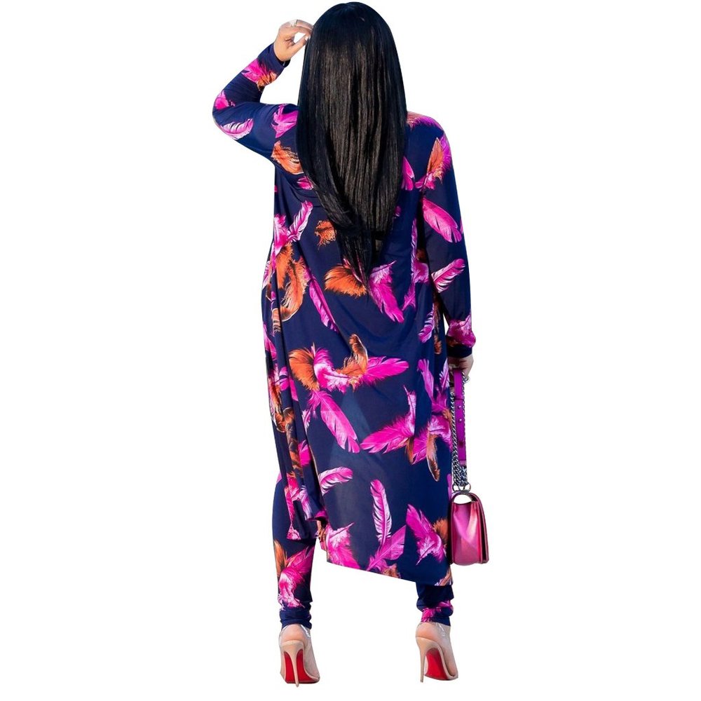 LAST 1! XXL Floral Maxi Cardigan and Leggings Set - Picture 4 of 8